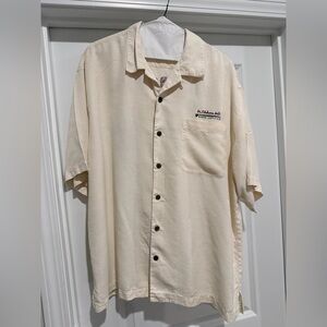 Tommy Bahama Men's Cream Short Sleeve Shirt Hawaiin Dr. T. Bahama